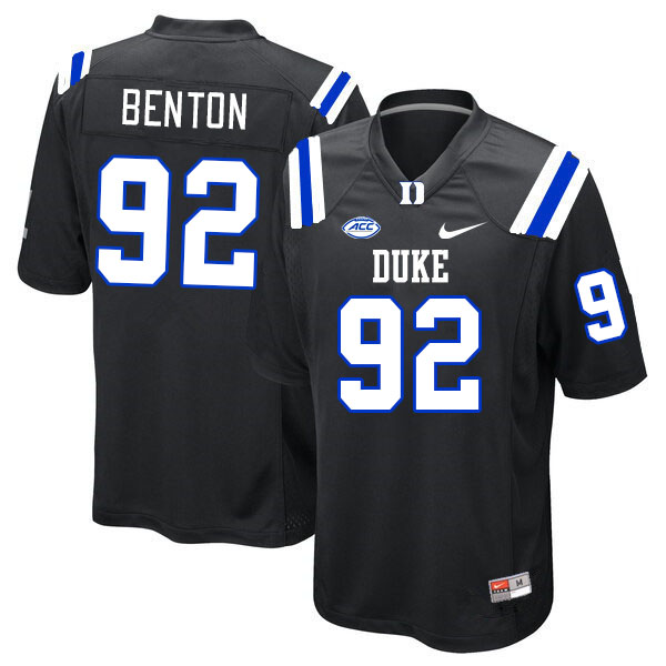 Duke Blue Devils #92 Brock Benton College Football Jerseys Stitched Sale-Black